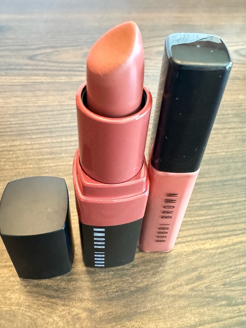 Bobbi Brown Lipstick and Liquid Lip in Muted Rose